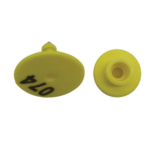1-100 Cattle Number Ear Tags Set - Round Yellow Pig Sheep Goat Livestock Label V238-SUPDZ-28746392567888