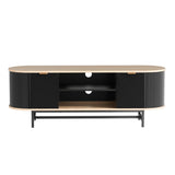 Artiss TV Unit Entertainment Unit Storage Cabinet Black Pine FUR-Z-TV140-BKWD-AB