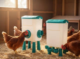 CARLA HOME Automatic Chicken Feeder Waterer Set with 8KG Food 7L Water Capacity for Coop, Chickens, LSB-36358