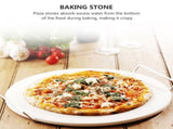 1Pc White Baking Stone for Pizza Bread and Pies Heat Resistant Durable V1370-AZ4-15426