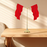 Golden Iron Table Flagpole Holder for Office Desk Storage 2Pcs V1369-AZ3-W-20083