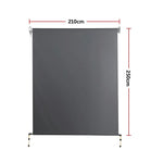 Retractable Straight Drop Roll Down Awning Garden Patio Screen 2.1X2.5M V63-842931