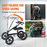 Folding Knee Scooter, Aluminum Steerable Knee Walker with Height-Adjustable Handlebar & Knee Pad, V952-XGZXQCQLBDJZ6X9I8V0