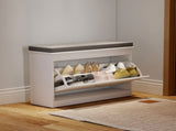 Levede 75cm Shoe Rack Storage Cabinet Bench Cosy Padded Seat Organiser Cupboard EA0290-WH-L-AU
