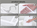 White 8-compartment Hanging Handbag Organizer - Double-Sided Non-Woven PVC Storage Bag with V888-ELOSUNG56127-3