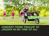 Tag-along Kids Bike Trailer Bicycle Pram Stroller Children Jogger Green V219-KIDBKTTAGAGRN
