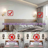 Battery Operated Wall Sconces Set of 2, Rechargeable Cordless LED Lights V1263-JX-5775