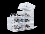 Sneaker Display Case Shoe Storage Organizer Box Stackable Plastic Clear Magnetic V63-839171