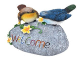 Bird Garden Decor Resin Animal Garden Figurines Welcome Sign Sculptures Statues for Yard Patio Lawn V1294-YM0718-3111210479611