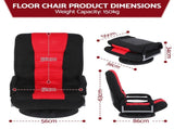 Artiss Floor Gaming Chair with 360 Swivel, 6-Position Backrest for Gaming FLOOR-SBL-GAME-FA-BKRD