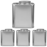 Tinplate Coffee Bean Canister Plated Silver Airtight for Tea and Sugar 4Pcs V1369-AZ3-W-20896