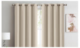 2x 100% Blockout Curtains Panels 3 Layers Eyelet Beige 240x230cm 69_CD1003-240X230-BE