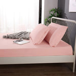 Ramesses 1000TC Linen Bamboo Fitted Sheet Combo Set Dusty Pink Single V442-KIT-FITTEDSS-LINENBAMBOO-DUSTYPINK-SB