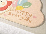 Cute Bathroom Mat Minimalist Water Absorption Skid Resistant Bath Quick Dry Floor Mat for Home V1294-YM0716-3117220127315