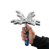 5 in 1 Flex Head Adjustable Wrench, Reversible Jaw Pipe Wrench with Retractable Extension Shank and V1192-AZ-W-0819