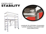 3.0M Aluminium Scaffold Mobile Tower Single Width Platform Height AU Standard V379-MOBSCAFF3SET03