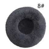 Calming Donut Pet Bed -Soft Faux Fur, Anti-Anxiety Fluffy Round Bed for Cats and Small Dogs V888-ELOSUNG10279