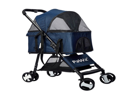 PaWz Large Pet Stroller Dog Cat Carrier Blue ST1004-BL_NZ