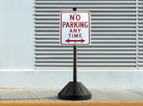 Portable Post, 5 ft Cast Iron Post Holder with Hard Plastic Base & Wheels, Movable Parking V952-LBGBXSBZGZTYS7TE8V0