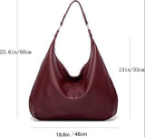 Womens Hobo Shoulder Bag, Vintage PU Leather Large Capacity Tote With Zipper And Adjustable Strap V1237-ZY-807-217