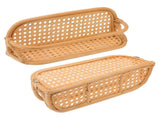 Rattan Wall Shelf Hand Crafted Durable Natural Rattan Hanging Rack Wall Storage Shelf for Bathroom V1294-YM0716-3117220168211