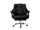 Levede Gaming Chair Office Computer Black Footrest OF1037-BK
