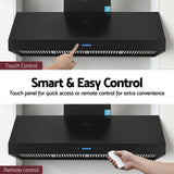 Devanti 1500mm Commercial BBQ Range Hood Dual Motor W/ Remote Control Black RH-RC-BBQ-1500