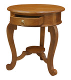 Round Cabriole Leg 1 Drawer Lamp Table V199-LT001RDCLLP