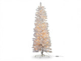 Christabelle 1.8m 6ft White Fairy Floss Christmas Tree Pre Lit RGB LED Flocked Slim 20 Modes Fe 112_WFLWF6