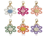12 Pcs Daisy Party Favors Boho Woven Flowers Keychains Daisy Keychain for Boho Themed Birthday V1192-AZ-W-0507