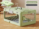 Foldable Pet Travel Carrier, PP Material with Reinforced Iron Mesh, Four Colors Available, Spacious V1232-ZDCWX-003