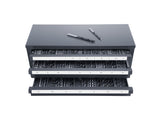 Drill Bit Cabinet, Three-Drawer Drill Bit Organizer Cabinet for 1mm to 13mm, Steel Drill V952-ZTFPGJX1MMD1B8D3JV0