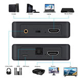 Simplecom CM423v2 HDMI Audio Extractor 4K HDMI to HDMI and Optical SPDIF + 3.5mm Stereo V28-CM423V2