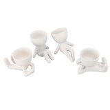 Cute Succulent Pot Small Decorative Vivid Funny Plant Pot for Home Balcony Garden Office 4pcs V1294-YM0901-3115240013211