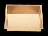 336 x 336 x 101mm Shower Niche Single Shelf Organizer No Tile Needed in Gold V63-905651