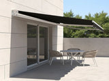 Motorised Outdoor Folding Arm Awning Retractable Sunshade Canopy Black 3.0m x 2.5m V63-842841