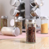 GOMINIMO Rotating Spice Rack Organizer with Label Sticker and Silicone Funnel V227-3720262007730