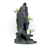 Aquarium Mountain View Stone Ornament Tree Rock Cave Fish Tank Decoration Fish Hiding Cave for your V1192-AZ-W-10831