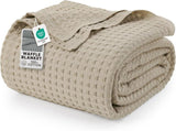 100% Cotton Khaki Waffle Soft Lightweight Cozy Breathable Bed V1258-DP02-C-1319