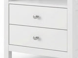 Levede Bedside Table Nightstand Side End Table 2 Drawers Storage Bedroom Cabinet NI1082-WH-AU