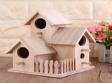 Wooden Bird House Fence Birdhouse Hanging Decoration Practical Bird Nest Wooden Box V1294-YM0721-10194224