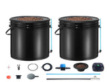 DWC Hydroponics Grow System Deep Water Culture with Top Drip 2 Buckets V952-SSSPXT2T8INK25VV5V3