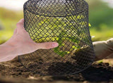3Pcs Office Waste Basket Black Mesh Trash Can Metal Storage Bin Sturdy Iron Construction V1192-AZ-W-32819