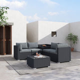 6PCS Outdoor Modular Lounge Sofa Coogee-Black V264-OTF-508S-BLK