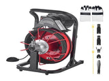 Drain Cleaner Machine 15m x 8mm, Auto Feed Sewer Snake Auger with 4 Cutters & Air-activated Foot V952-ZDJJKLSGDSTJWYRCQ002V3
