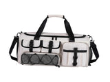 Sports Gym Duffel Bag 48x28x30cm with Shoe Compartment Wet Dry Separation - White V1308-DSZKI-2416-1