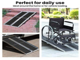 EQUIPMED 182cm Portable Folding Aluminium Access Ramp, 272kg Rated, Black Ultra-Grip, for V219-HELRMPEQ18KA