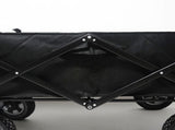 Foldable Collapsible Wagon Cart Garden Beach Outdoor Shopping Trolley Fishing Camping V610-FLDWAG-9150-BLA