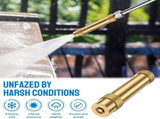 Brass Hose Nozzle Universal Fit, Adjustable Spray Patterns, Durable & Deformation-Resistant, Ideal V1369-AZ3-W-12004