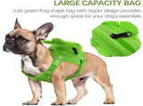 Dog Harness with Backpack No Pull Pet Harness Vest, Mesh Frog Saddle Bag Adjustable Mesh Dog Carrier V1366-AZ2-W-19903